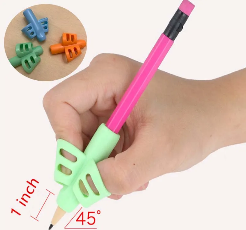Soporte de lápiz para escribir para niños, dispositivo para corregir postura, 3 uds.