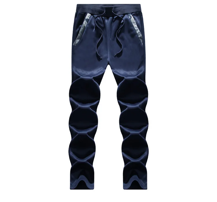 blue pants Мужской спортивный костюм, комплект с брюками, зимняя толстовка с капюшоном, сохраняющая тепло, брюки, спортивный набор для бегунов, штаны, 2 предмета, спортивные костюмы, толстовка, костюмы, Прямая поставка - Цвет: blue pants