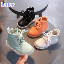 0 3 anos bebê martin botas infantis meninas sapatos de estilo britânico cor sólida lado zíper rendas até crianças sapatos de verão outono inverno