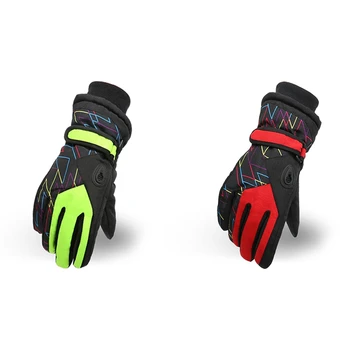 

Winter Children'S Outdoor Warm Gloves Taslan Wear Ski Riding Gloves