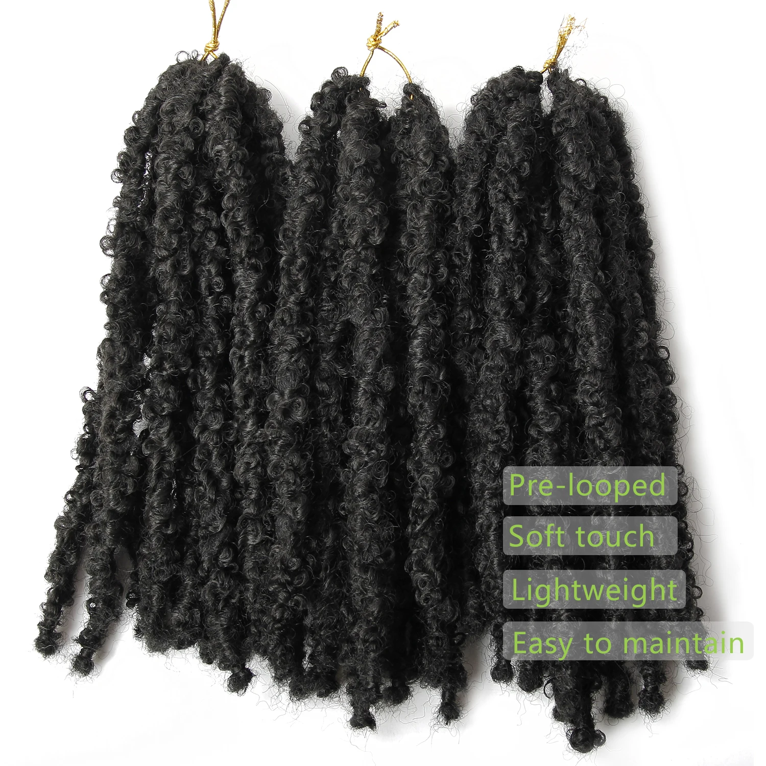 YxCheris Butterfly Locs Synthetic Crochet Hair Soft Faux Locs For Braids Natural Pre-Looped Hair Crochet Braids Hair Extensions