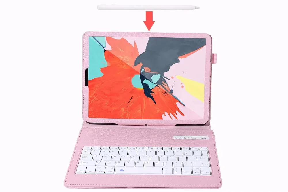Съемный беспроводной Bluetooth клавиатура чехол для планшета для iPad Pro 11 дюймов кожаный чехол-подставка для iPad pro 11+ подарок