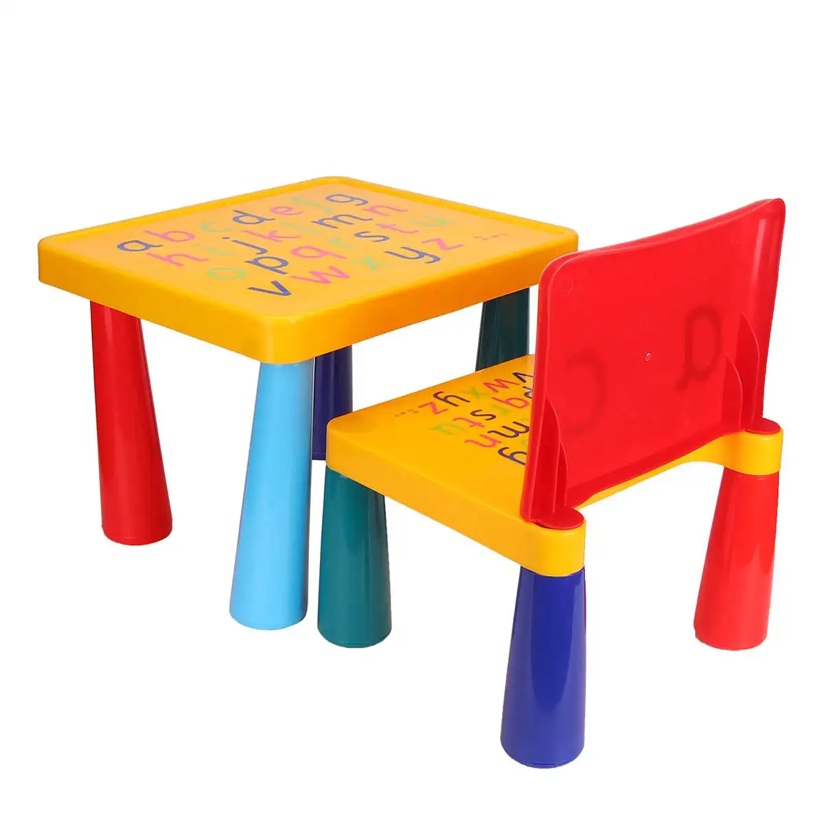 Children Chair Table Set Plastic Kids Play Study Desk Colorful Activity Writing Student Furniture Folding Children Furniture Set