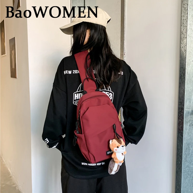 

BaoWomen Vogue Nylon Chest Bag Rucksack Knapsack Famous Travel Casual Male One Shoulder Bags Sling Daypack For Women Gifts