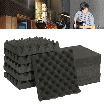 

25X25X5CM Soundproofing Foam Acoustic Foam Sound Treatment Studio Room Absorption Wedge Tiles Polyurethane Noise Insulation