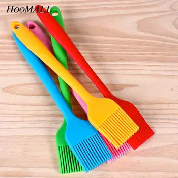 

Multi Color Silicone Basting Pastry Brush Oil Brushes For Cake Bread Butter Baking Tools Kitchen Safety BBQ Brush 21*3cm