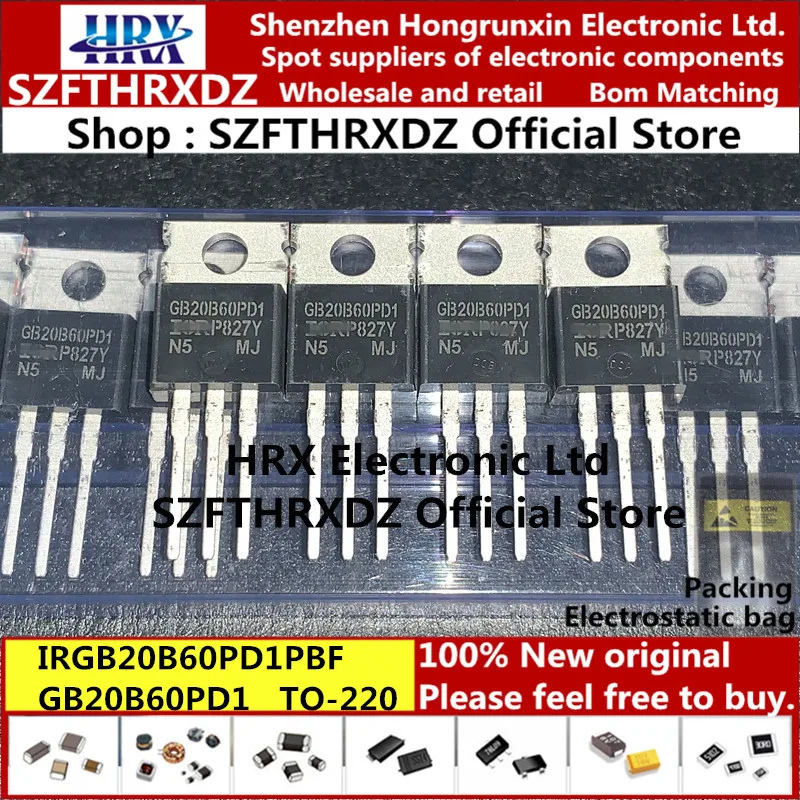 IRGB20B60PD1PBF GB20B60PD1 TO-220 GB20B60PDI TO220 IRGB20B60PD1 IGBT транзистор 600 в 20A 50 шт./трубка(50 шт