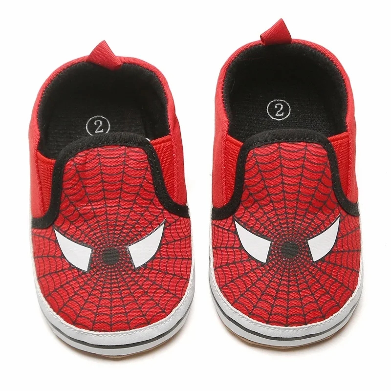 Горячая Распродажа; парусиновая обувь для малышей с рисунком Человека-паука; детские мокасины; обувь для первых шагов с мягкой подошвой; нескользящая детская обувь