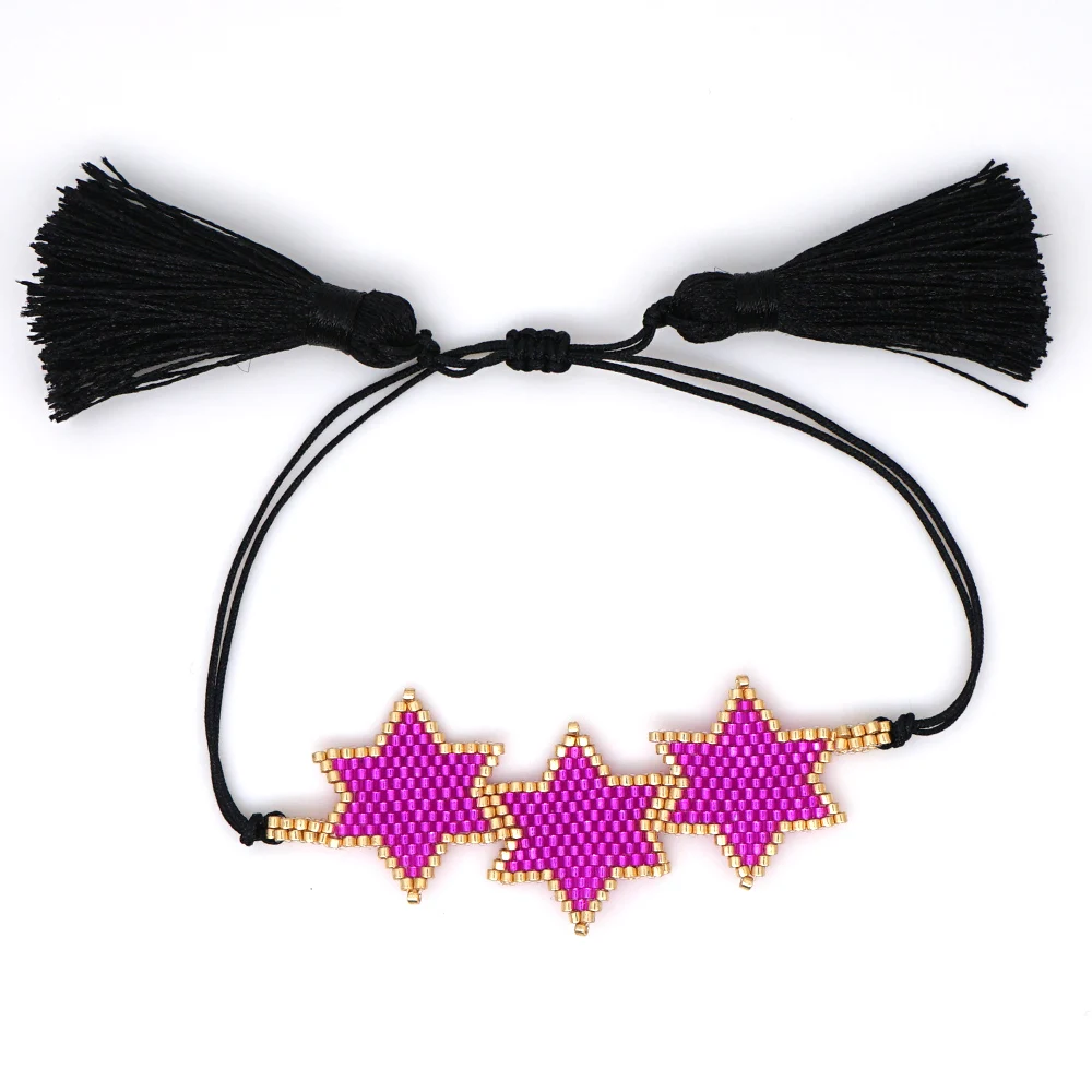 

Go2boho MIYUKI Bracelet Jewelry Tassel purple Armband Pulseras Mujer Moda 2019 Insta Fashion Star Bracelets Women Bohemia Summer
