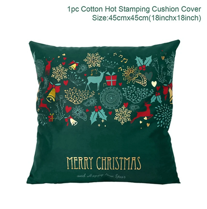 Cushion cover C Одежда для питомцев с изображением снеговика Санта Клауса, подарки, наклейка на автомобиль, Рождественский Декор для дома,, Рождественский Декор, на год - Цвет: Cushion cover C