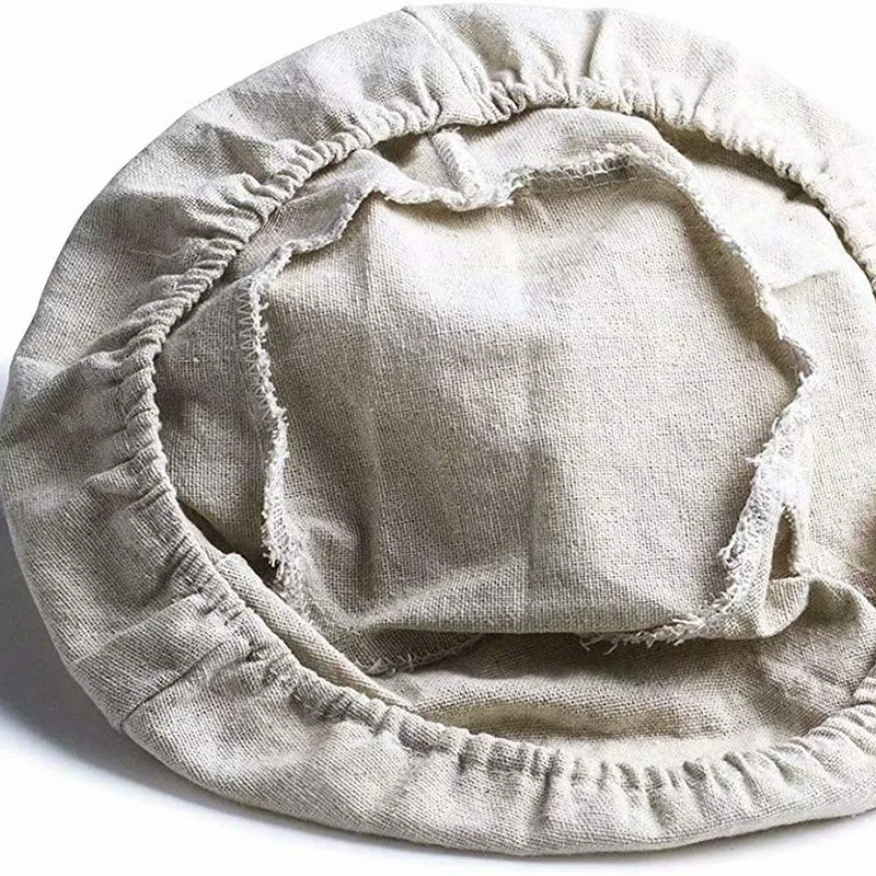Proofing Bread Basket,Round Bread Bowl with Linen Liner Cloth Apply to Various Occasions(Home, Hotel and Restaurant