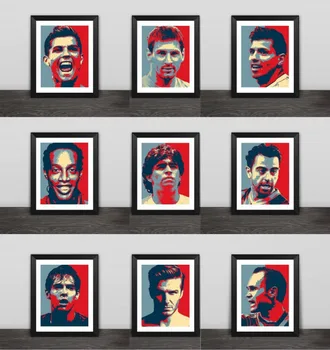 

CristianoRonaldo Football Star Wooden Photo Frame Wall Picture Frames Bar Home Decoration Accessories Modern Plexiglass Cornici