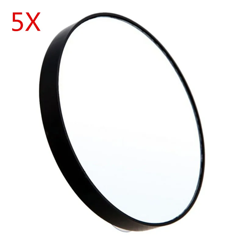 5X magnifying 1pc 5/10 / 15X Bathroom Suction Magnifying Mirror Shaving Travel Bathroom Shower Suction Cup Beauty Makeup Mirror Black - Цвет: 5X magnifying