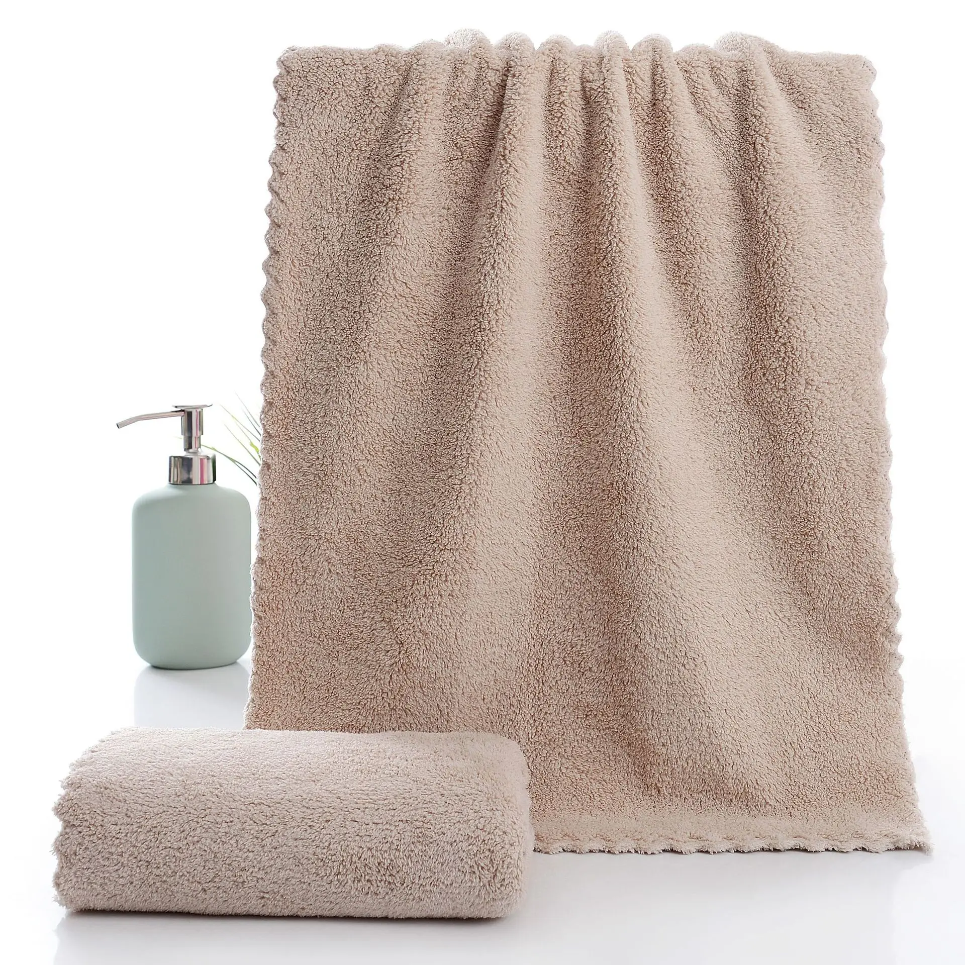 Полотенце из Корал-флиса плотная мыть лицо полотенце мягкое Впитывающее домашних парных универсальное полотенце не ворса, не выцветает - Цвет: 3