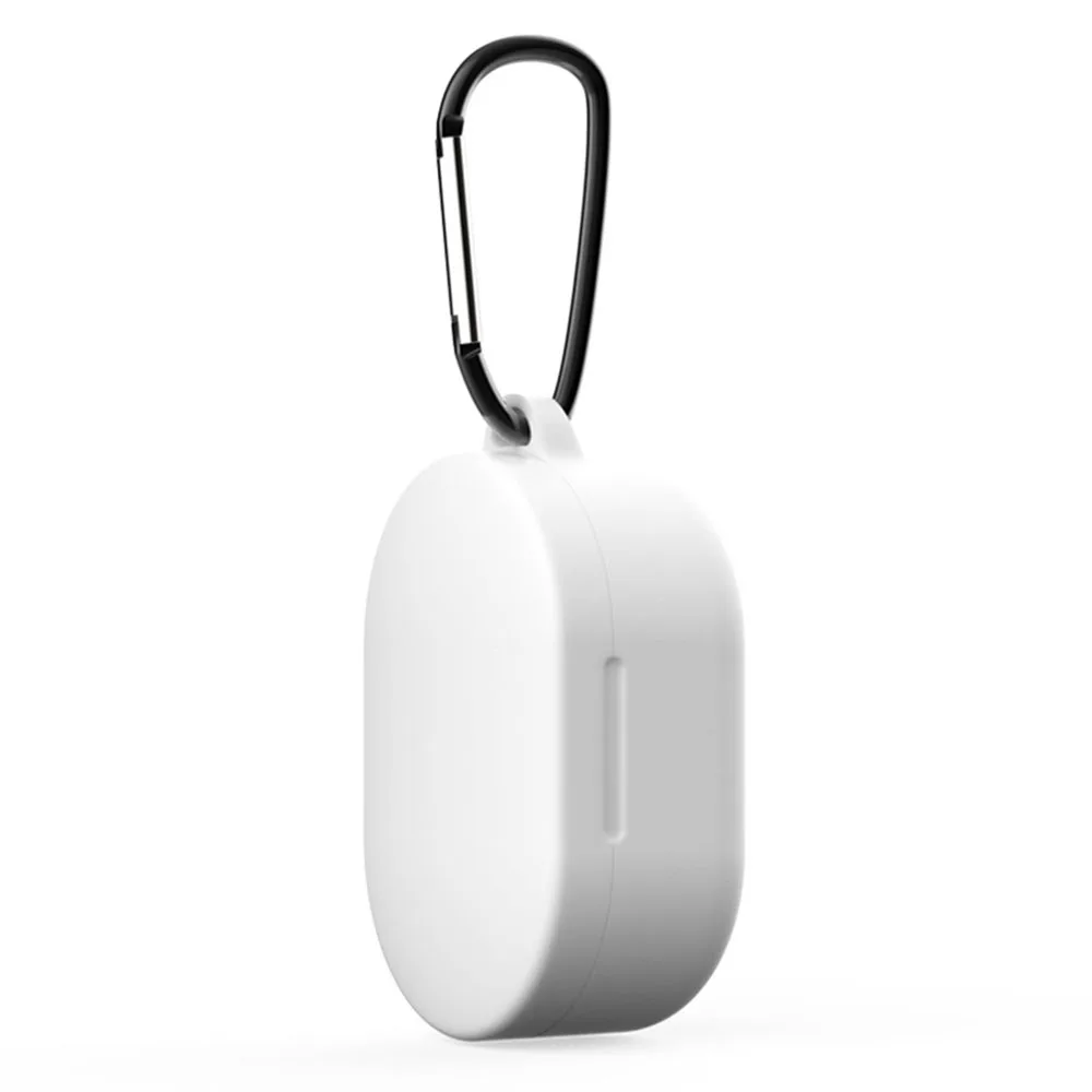 Силиконовый защитный чехол для Xiao Mi Red Mi Airdots Молодежные беспроводные TWS Bluetooth наушники с крюком - Цвет: White