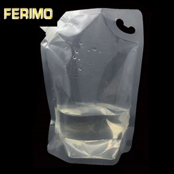 

Wholesale 100ml 8*12.5cm Transparent Spout Pouch Beverage Packaging Stand Up Clear Juice Drink Coffee Liquid Plastic Package Bag