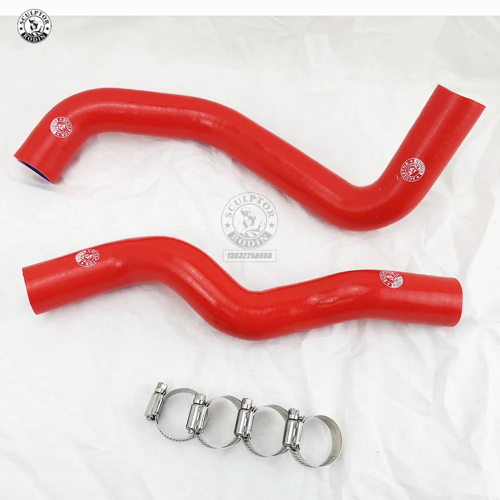 Комплект силиконовых шлангов радиатора для MITSUBISHI LANCER Evolution EVO 4-6 CP9A 4G63 99-01(2 шт) красный/синий/черный