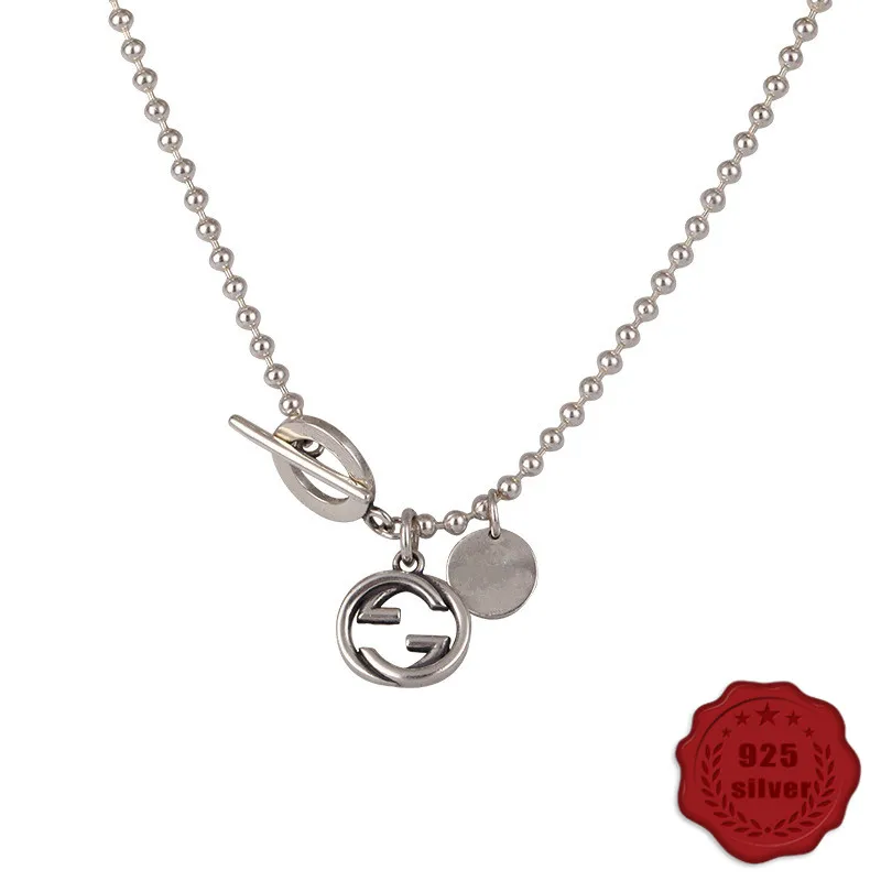 

925 sterling silver pendant personality fashion temperament wild ball letters simple generous birthday gift 2019 new hot sale