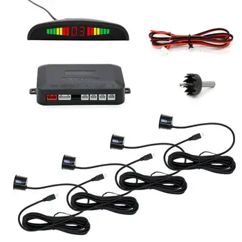 

Bosion Car Auto Parktronic LED Parking Sensor with 4 Sensors Reverse Backup Car Parking Radar Monitor Detector System Display