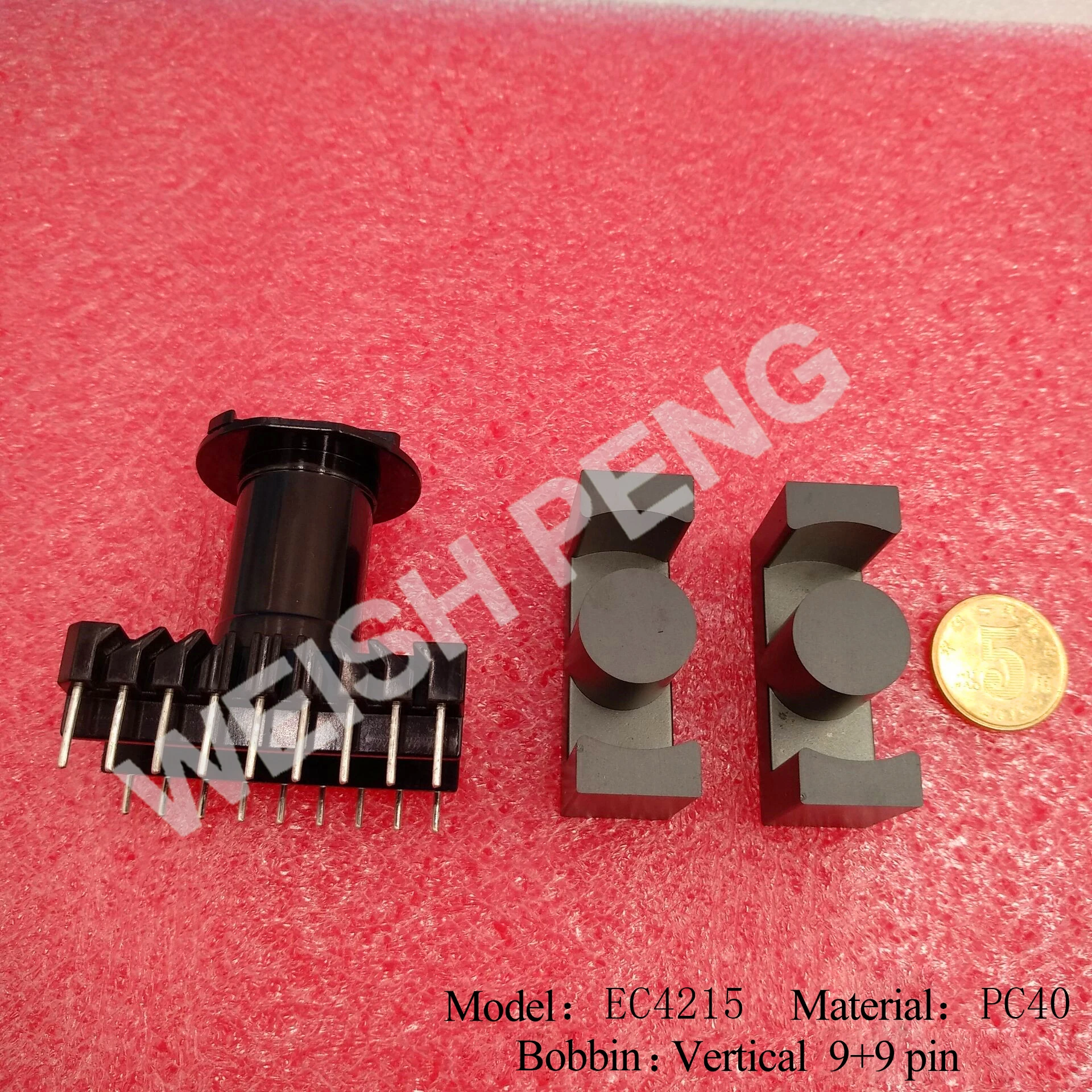 Вертикальная рамка трансформатора ER4215 EC42 9 + 9pin TDK TDG ферритовый сердечник PC40