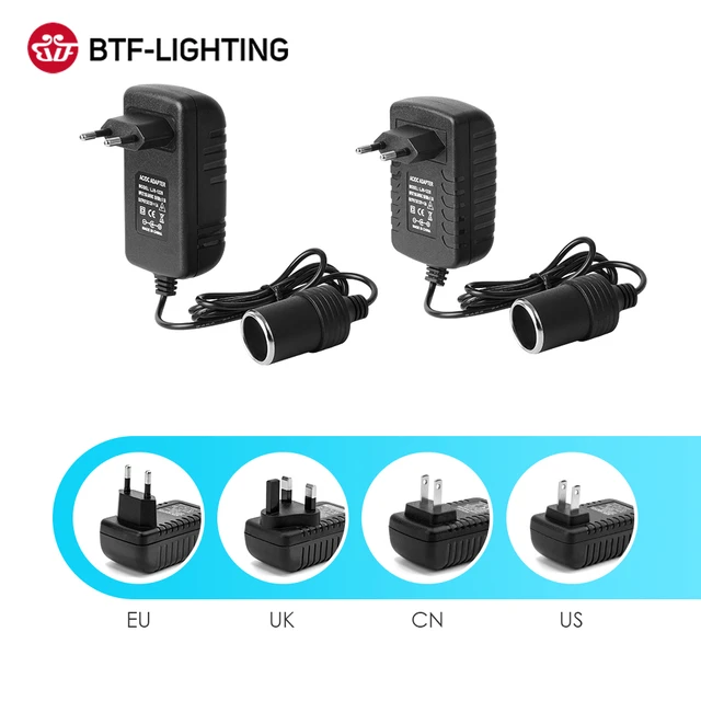 Car Inverter AC 110V 220V to DC 12V 2A 3A 5A 8A 10A Socket Power