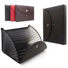 Деловой портфель для документов формата А4 из искусственной кожи, многослойная Сумка для документов, вместительная сумочка для документов