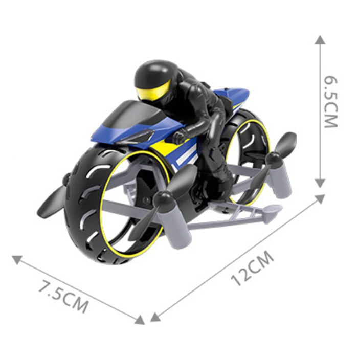 Радиоуправляемый мотоцикл-амфибия с дистанционным управлением, четырехосный беспилотный светильник с одним ключом, модель самолета, YH-17
