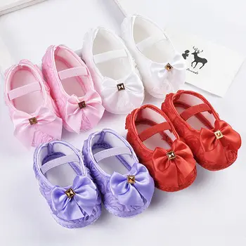 

2019 Spring New Newborn to18M Infants Baby Girl Soft Crib Shoes Moccasin Prewalker Sole Shoes
