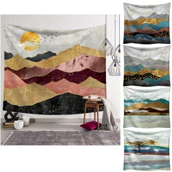 

Nordic Style Wall Hanging Witchcraft Hippie Tapestry Wall Tapestry Psychedelic Pink Wall Carpet Home Decoration Tapisserie