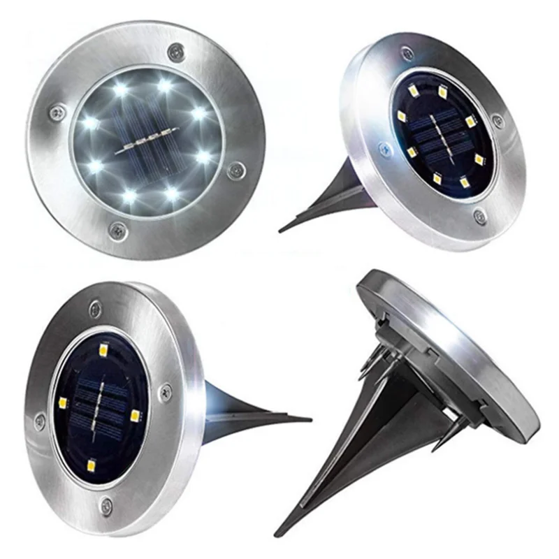 16 LEDs Ground Light Solar Powered Garden Landscape Lawn Lamp Buried Outdoor Road Stairs Decking light With Sensor | Освещение