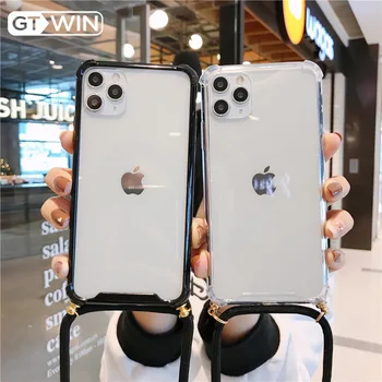 

GTWIN Strap Cord Chain Necklace Lanyard Phone Case for Carry Multicolor border Cover Hang iPhone 11 Pro XS Max XR X 6 6S 7 8Plus