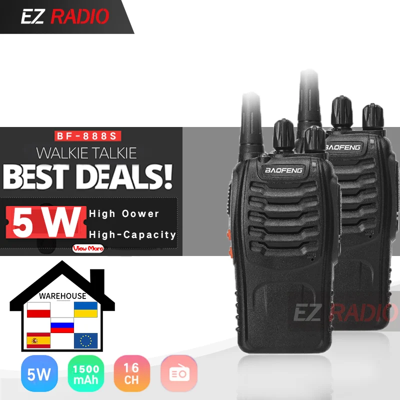 Walkie-Talkie Usb-Charger Two-Way-Radio Bf 888s H777 5W Cheap 2PCS UHF 400-470mhz Baofeng