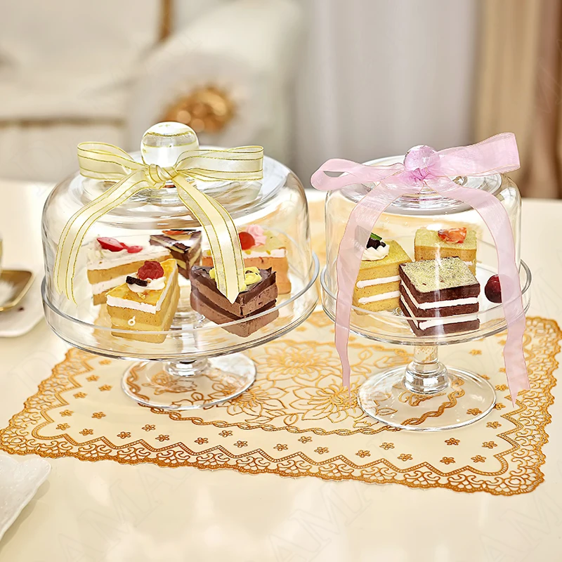 European Transparent Glass Cake Stand Creative Wedding Decoration