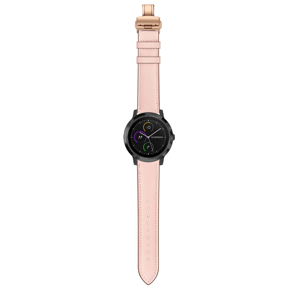 20 мм кожаный ремешок для Garmin vivoactive 3 Смарт-часы браслет для Garmin vivoactive 3 ремешок металлическая пряжка кожаный ремень