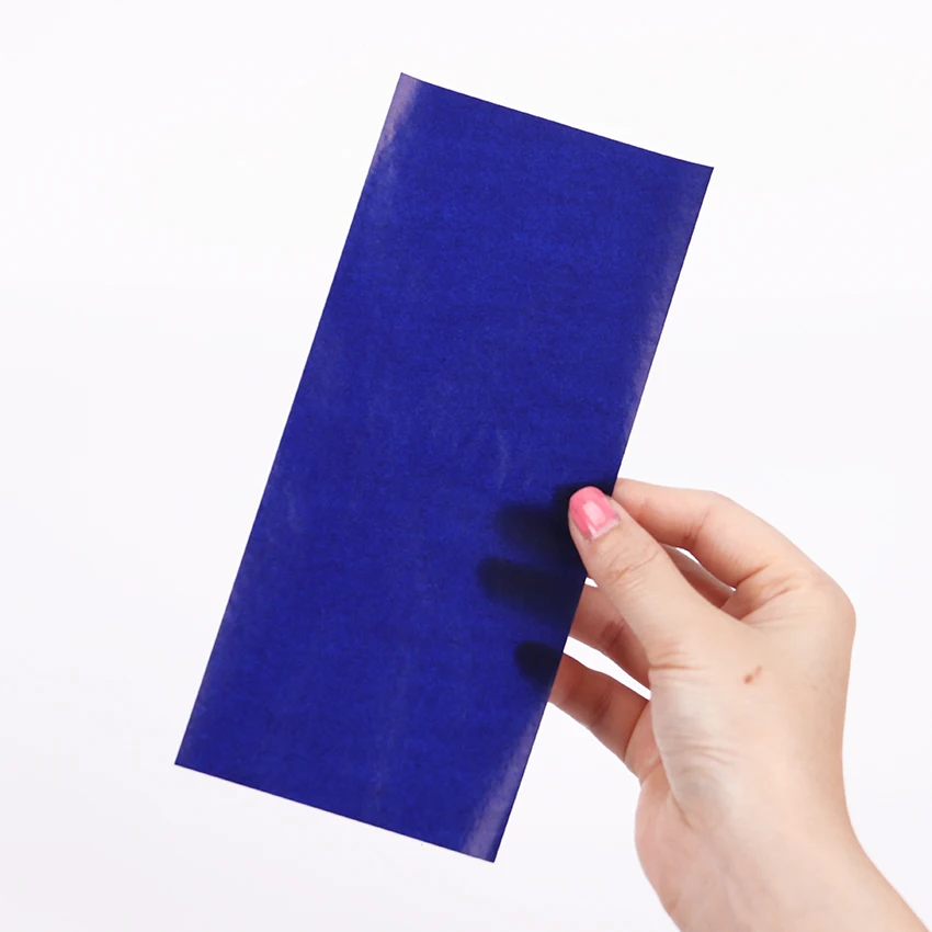 50PCS NEW Blue Double Sided Carbon Paper 48K Thin Type Stationery Paper Finance Office Supplies Stationery