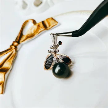 

S925 Sterling Silver Material Pendant Clasp Pearl Pinch Clip Bail Pendant Connectors Bail Beads Jewelry Findings Accessories
