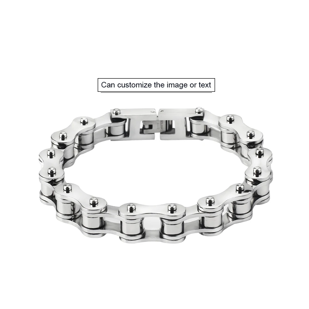 Fashion Men's Titanium Steel Bracelet Punk Chains Bangles Biker Bicycle Motorcycle Women's Jewelry Biker Bracelet stainless steel bracelet,metal bracelet