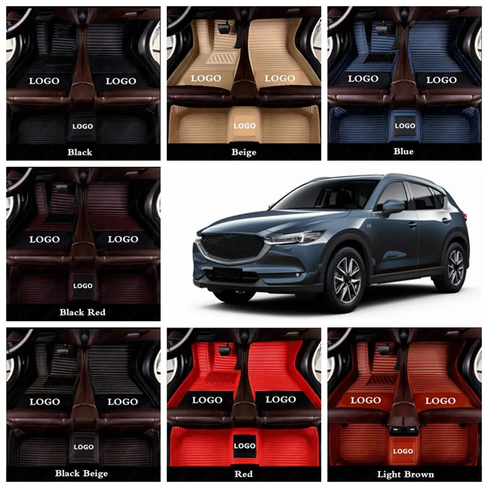 Кожаные автомобильные коврики для Mazda 3 5 6 8 лет Cx-7 Cx-9 Atenza Mx-5 Cx-3 Cx-5 могут быть