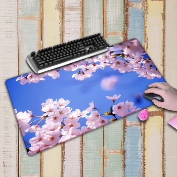 

Small flower Large Gaming Mouse Pad Gamer Locking Edge Keyboard Mouse Mat Gaming Desk Mousepad for CS GO LOL Dota Game