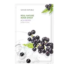  Nature Republic Real Nature Mask Sheet 23ml Acne Treatment Mask Face Care Whitening Anti Wrinkle Facial Mask Korea Cosmetics MZ 