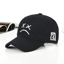 Грустные парни папа Регулируемый головной убор из хлопка Harajuku кепки для скейтеров плачет уход за кожей лица хлопковая бейсболка черный Шапки кривой Кепка для гольфа