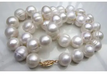 

20 inches Real Pearl 10-11mm South Sea White Baroque Pearl Necklaces