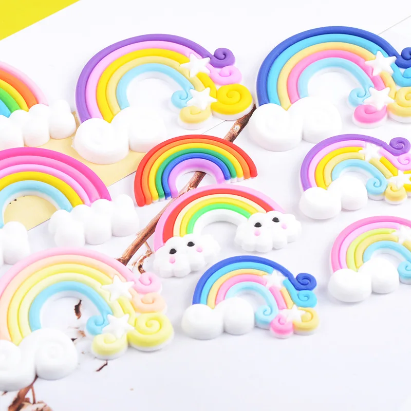 2050 Pcs Soft Pottery Rainbow Embellishments Scrapbooking Diy Craft