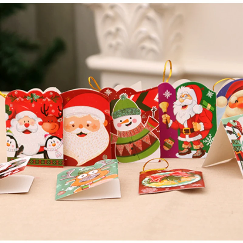 thumbnail image 1 of Tarjeta de felicitación navideña Tarjeta de deseos con árbol de Navidad Ascensor pequeño Tarjeta pequeña Tarjeta de decoración navideña Tarjeta de deseos con bendición, 1 of 5