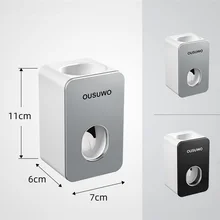 Wall Mount Toothpaste Squeezer Rack Automatic Toothpaste Dispenser Dust-proof Toothbrush Squeezer Holder