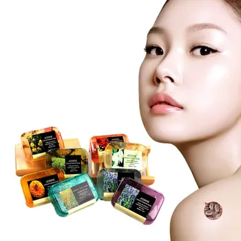 

Flower Essential Oil Soap Skin Lightening Moisturizing and Whitening Anti-freckle Herbal Crystal Soap for Body or Face 100g