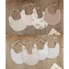 1Pcs Newborn Cotton Embroidery Double Side Bibs Baby Girls Saliva Towel Toddler Feeding Burp Cloths Bandana Scarf Double-sided 2