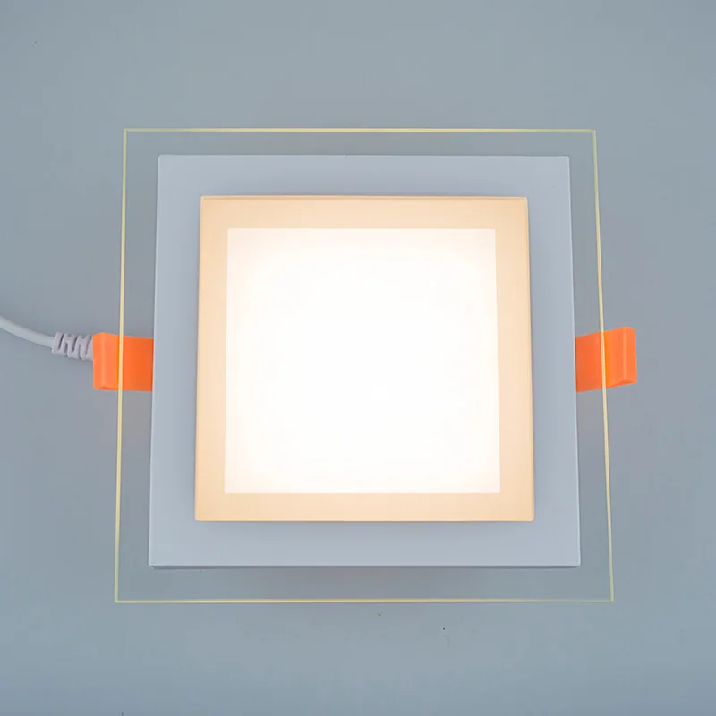 

LED Recessed Panel Light Dimmable SMD 5730 downlight Round/Square Lamps LED Panel Downlight With Glass Cover