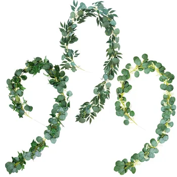 

200CM Artificial Ivy Plant Greens Faux Plants Wedding Garden Decoration Fake Rattan Wall Hanging Vine Garland Jungle Party Decor