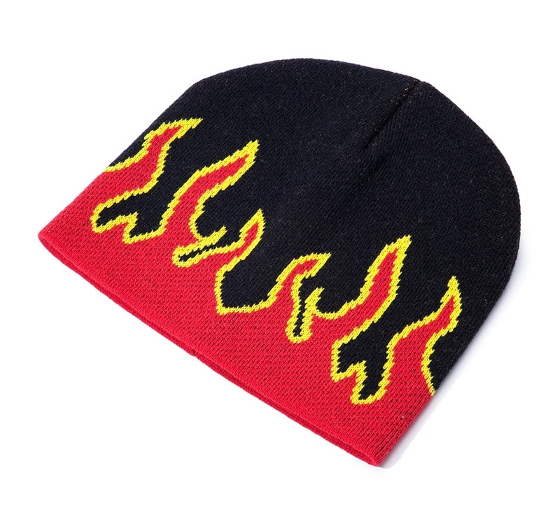 ASAP ROCKY Flame Beanies Теплые Зимние головные уборы для мужчин и женщин женские часы Docker Skull cap вязаные хип-хоп осенние Skullies для улицы